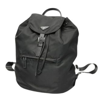 Prada Pre-owned Nylon Backpack - unisex - Prada Vintage - Vintage Backpacks - Black - ONE SIZE - Pre-owned