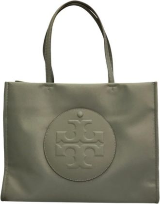 Tory Burch Gray Green Polyester Tote Bag (Pre-Owned)