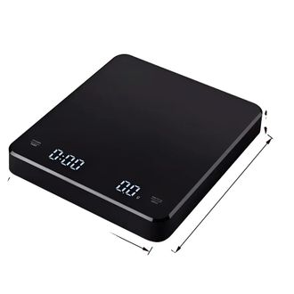 OEM Balanza Electr&oacute;nica Para Caf&eacute;, Pantalla Led, Funci&oacute;n De Temporizador, Color Negro, 3 Kg 0,1 G