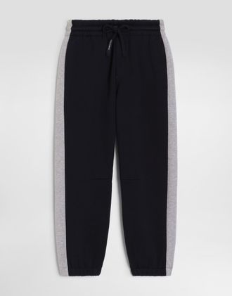Dolce & Gabbana Fleece Trousers With Logo - Man Collection Blue 10 Years