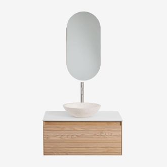Sklum Sklum - Conjunto De Mueble De Ba&ntilde;o En Madera De Fresno Tedrik