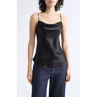 Cinq &agrave; Sept Marta Silk Camisole in Black at Nordstrom, Size Xx-Small