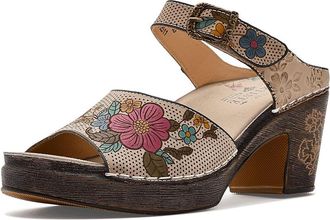 L'Artiste by Spring Step Japhette Womens Sandals Beige : EU 42 (US Womens 10.5-11) M, Leather