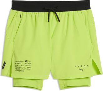 Puma Shorts PUMA x HYROX PWRMODE 2 in 1 da uomo, Accessori, Verde, XXS
