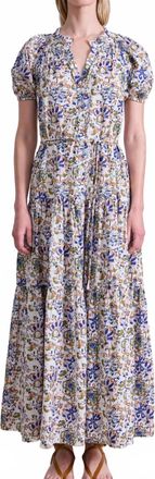 Apiece Apart Mazza Maxi Dress In Batik Floral Cream