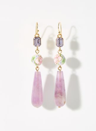 Simons Womens Mauve long earrings