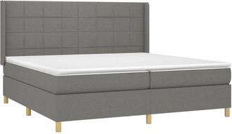 vidaXL Vidaxl - Cama Box Spring Colch&oacute;n Y Luces Led Tela Gris Claro 200x200 Cm