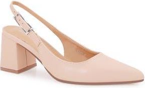 Berness Pointed Toe Slingback Pump in Beige at Nordstrom Rack, Size 7.5