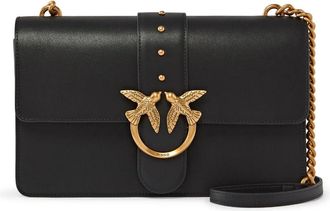 Pinko Love One Classic CL Calf SE, Womens Bag, One Size, Z99q Black-antique Gold, 25X2X16