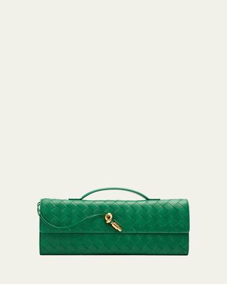 Bottega Veneta Long Andiamo Clutch Bag with Handle