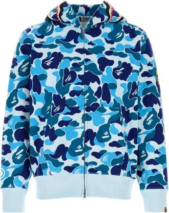 A Bathing Ape Zip-throughs, male, Multicolor, Size: 2XL ABC Camo 2nd Shark Sweatshirt