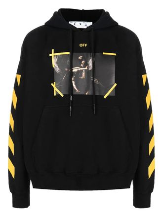 Off-white Diagonal Arrow Caravaggio Narcist Skate Hoodie Black - men - Cotton - S