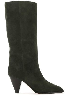 Isabel Marant Dark green suede Lispa boots