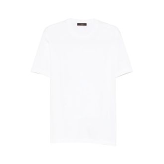 Zanone T-Shirts, male, White, Size: 2XL Crew-Neck Short-Sleeve T-Shirt