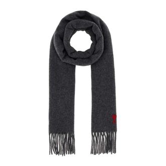 Ami Winter Scarves, female, Gray, Size: ONE SIZE De Coeur Scarf