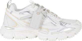 Off-white White Be Right Back Mesh Leather Sneakers