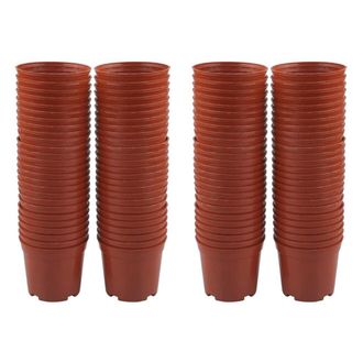 OEM Paquete De 200 Macetas Redondas De Pl&aacute;stico De 8,5 Cm Para Plantas Y Flores Peque&ntilde;as