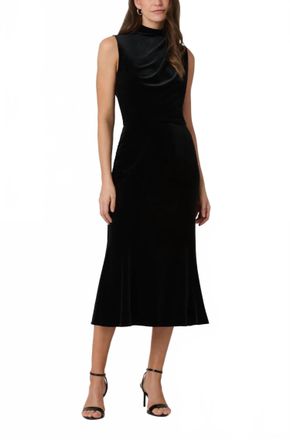 Shoshanna Audrey Midi Dress In Jet