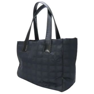 Chanel Pre-owned Tote Bags, female, Black, Size: ONE SIZE Pre-owned Nylon Tote Bag