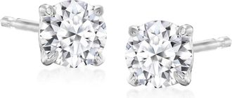 Ross-Simons Lab-Grown Diamond Stud Earrings in Sterling Silver