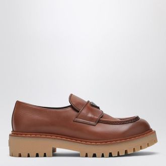 Prada Ebony leather loafers