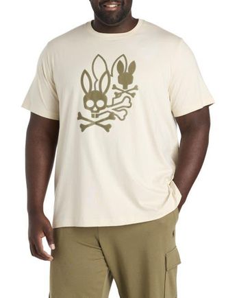 Psycho Bunny Big & Tall Aussie Graphic Tee in White Cap Grey at Nordstrom, Size 4X Big