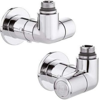 Caleffi Coppia di Valvole per termoarredi high style Caleffi 4003-4004 Cromo - Destra