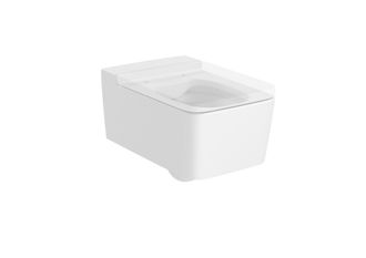 Roca Roca - Taza De Inodoro Suspendido Sin Tapa Rimless Square Inspira Color: Blanco Mate