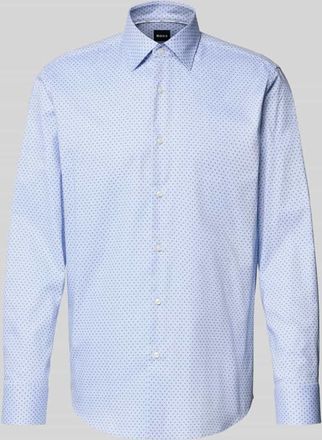 HUGO BOSS Regular Fit Businesshemd aus Baumwoll-Mix Modell JOE in Bleu, Größe 39