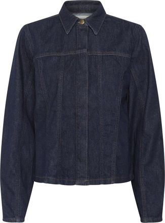 MY ESSENTIAL WARDROBE Overhemden, Dames, Blauw, XL, Denim, Denim Jack Donkerblauw Un-Wash