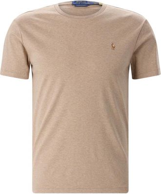 Polo Ralph Lauren Slim-Fit T-Shirt - Heren - T-shirts - Bruin - XL - Katoen - Tops