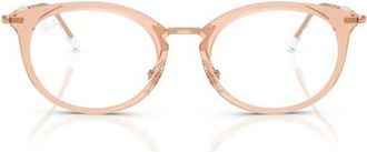 Ray-Ban 53mm Oval Optical Glasses in Beige at Nordstrom