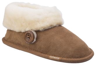 Cotswold Womens Wotton Sheepskin Bootie - Chestnut Leather - Size 4 (UK Shoe)
