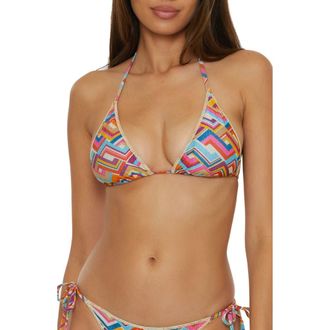 BECCA by Rebecca Virtue Las Palmas Triangle Bikini Top in Multi at Nordstrom Rack, Size Small
