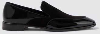 Christian Louboutin Yaki patent leather and suede loafers