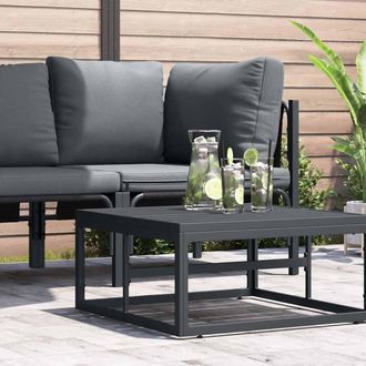 vidaXL Muebles De Exterior Antracita 70 X 70,5 X 32 Cm Acero Vidaxl