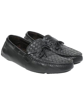 Bottega Veneta Mens Leather Intrecciato Weave Loafer (Authentic Pre-Loved)