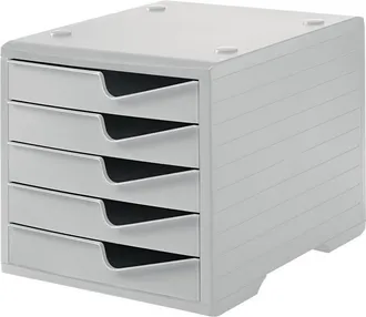 Styro Styro - Coffre De Rangement 5 Tiroirs Gris/polystyr&egrave;ne Gris H255xl270xp340mm