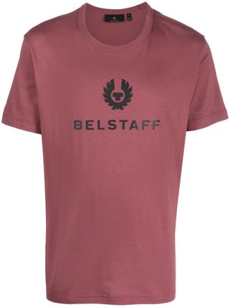 Belstaff logo-print cotton T-shirt - men - Cotton - M - Pink