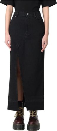Pinko Denim Rok met Cairo Stijl - Dames - Spijkerrokken - Zwart - XL - Denim - Rokken
