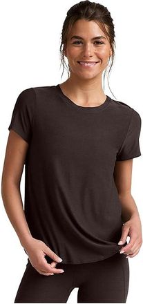 Beyond Yoga Featherweight On The Down Low T-Shirts Womens Clothing Dark Chocolate Heather : 2XL, Spandex/Polyester