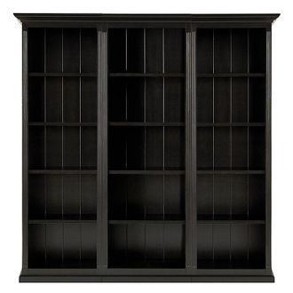 Ballard Designs Tuscan 3-Piece Flush Bookcase Set - Black - Ballard Designs