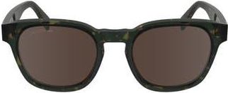 Lacoste Premium Heritage 49mm Rectangular Sunglasses in Dark Havana at Nordstrom Rack