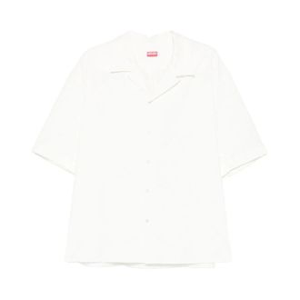 Kenzo Short Sleeve Shirts, male, White, Size: M Short Sleeve Shirt