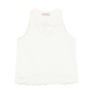 Twinset Sleeveless Tops, female, White, Size: XS Sleeveless Tops