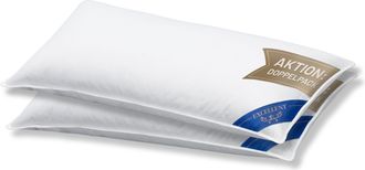 Excellent 3-Kammer-Kopfkissen »Venedig« Füllung: weisseneueDaunenundFedernKlasseI60Daunen40FedernAussenweisseneueFedernKlasseI100FedernInnen Spar-Set, 2-Tlg., 2