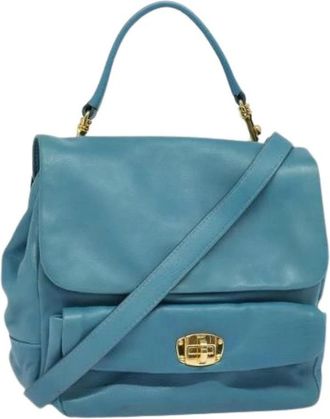 Miu Miu Pre-owned Handbags, female, Blue, Size: ONE SIZE Pre-owned Leather handbags