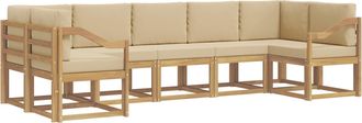 vidaXL Conjunto De Sof&aacute;s De Exterior 7 Uds. Y Beige Vidaxl
