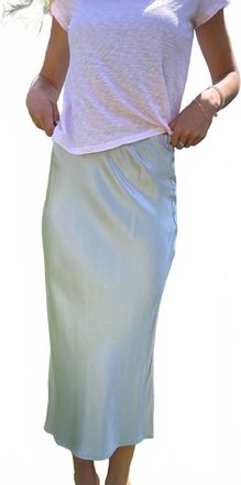 Michael Stars Leila Bias Cut Skirt In Blue
