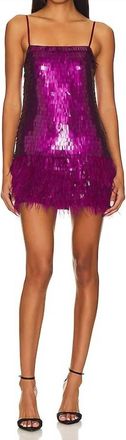 Karina Grimaldi Hecate Mini Dress In Magenta